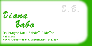 diana babo business card